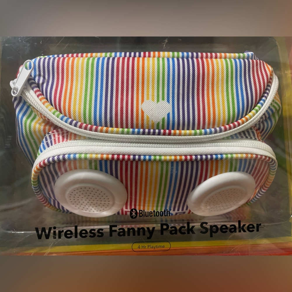 Colorways - Fanny Pack w/ Wireless Speaker Pride Rainbow LGBTQ Rechargeable NWT